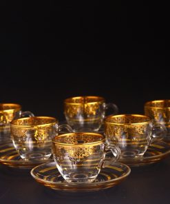 Gold Color Coffee Mugs - Tea Glasses For Six Person