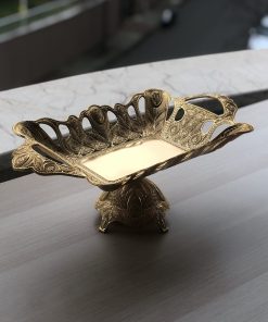 Gold Color Rectangle Chocolate Bowl