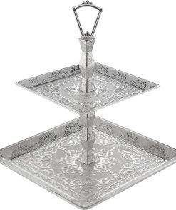 Two Tier Silver Fruit - Cookie Serving Tray