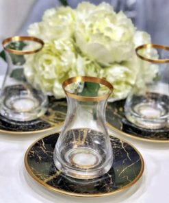 12 Pcs Glazze Imperial Crystal Luxury Tea Set