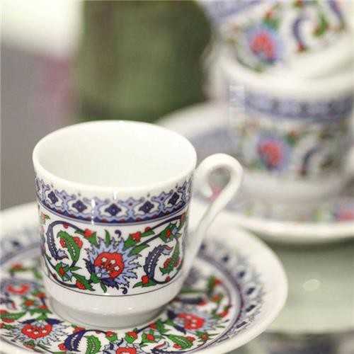 Traditional Ottoman Colorful Turkish Coffee Serving Cups Topkapi Palace Series 