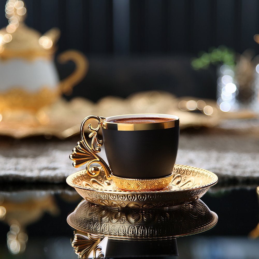 Black & Gold Elegant Paper Cups