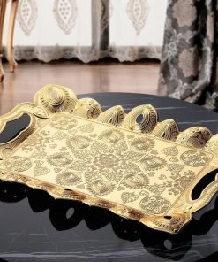 Gold Color Authentic Turkish Serving Tray