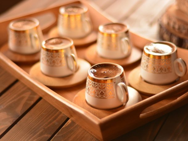 Model 3 Copper Coffee Cups Set for 2 People Espresso Cups Coffee Set Mocha Cups Special Turkish Coffee/Mocha Cups Oriental Coffee Cup