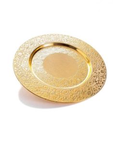 Gold Color Authentic Round Plate Coaster
