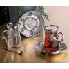Silver Color Safa Tea Cups Set For Six Person