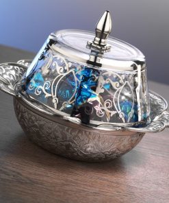 Silver Color Plated Turkish Snack Bowl