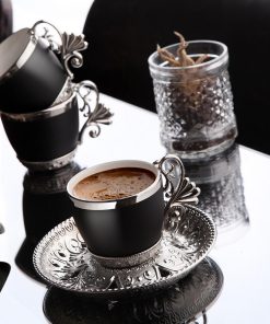 Elegance Luxury Silver Color Coffee Set