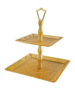 Two Tier Gold Fruit - Cookie Serving Tray