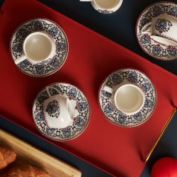 12 Pcs Karaca Nakkas Luxury Porcelain Turkish Coffee Set