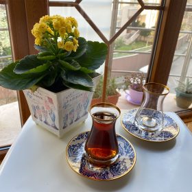 12 Pcs Karaca Mito Blue Crystal Luxury Tea Set