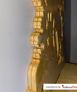 Decorative Wood Shelf with Deer, 100% Handmade, Carved Wood Shelf, Hand Carved, Wall Shelf, Wall Decor, Wood Carving, Bohemian Wall Shelf