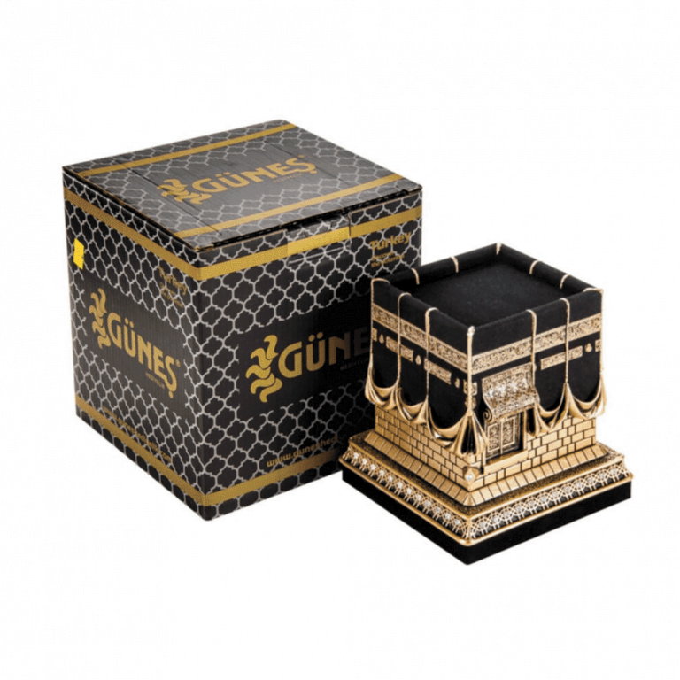 Gold Color Kaaba Trinket - Different Sizes - Small (10x10x11 cm)
