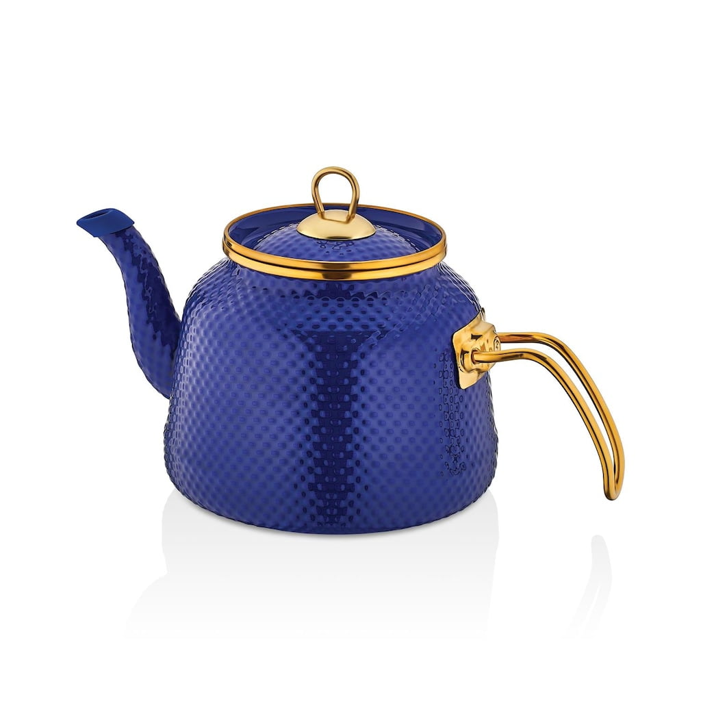 Blue Color Glory Enamel Turkish Tea Pot Kettle, Turkish Teapot, Tea Kettle