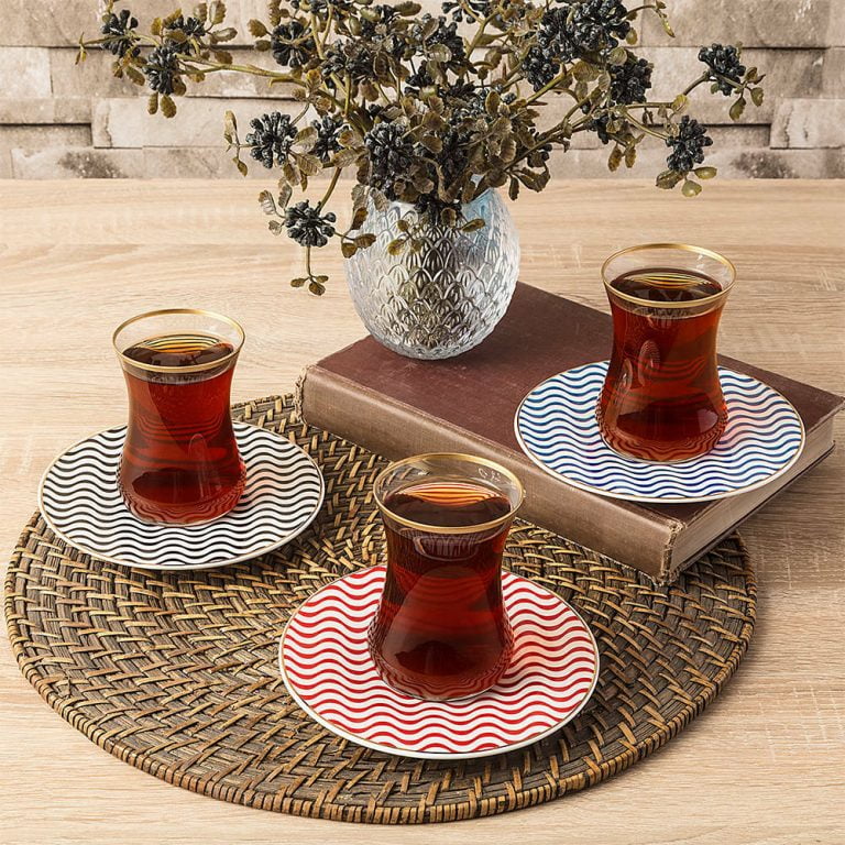 Bernardo Assortment 12 Pcs Turkish Tea Set