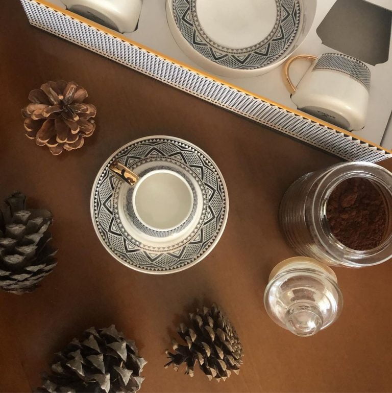 12 Pcs Karaca Globe Luxury Porcelain Turkish Coffee Set