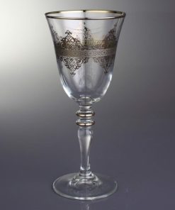 Silver Plated Nida Wine Glasses Set, Vintage Water Glasses, Footed Water Glasses Set of 6