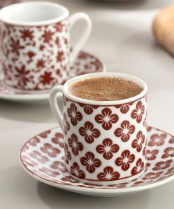 12 Pcs Mira Porcelain Turkish Coffee Set