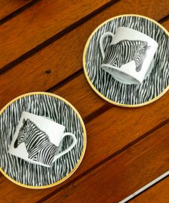 Zebra Pattern Turkish Coffee Cup Set, 2 / 4 / 6 Person