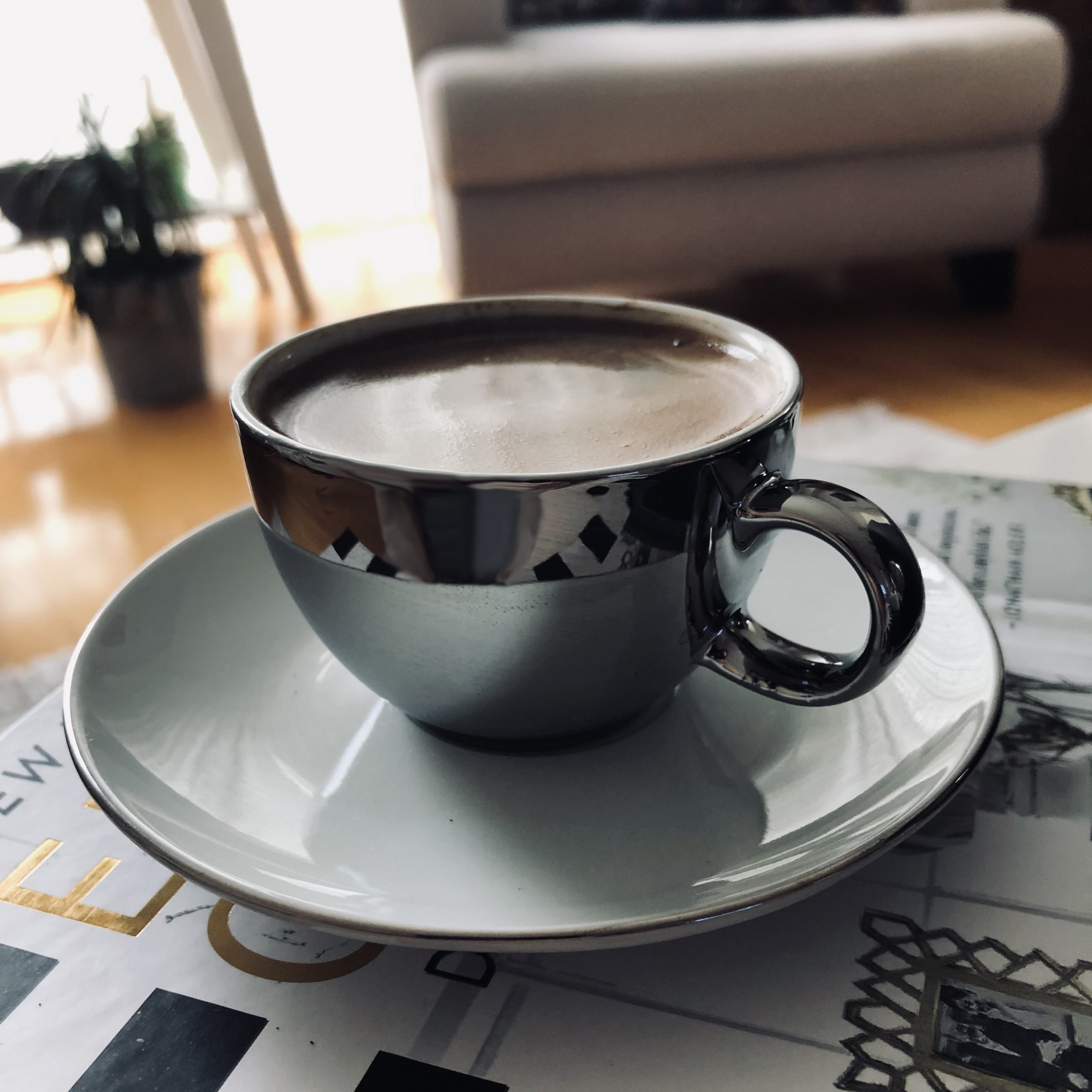 Porcelain Espresso Cups With Saucers Set of 2 or 6 Porcelain 