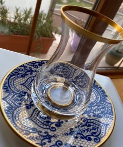 12 Pcs Glazze Mirage Crystal Luxury Tea Set, Arabic Tea Set, Arabic Tea Glasses, Bohemian Tea Set, Moroccan Tea Set