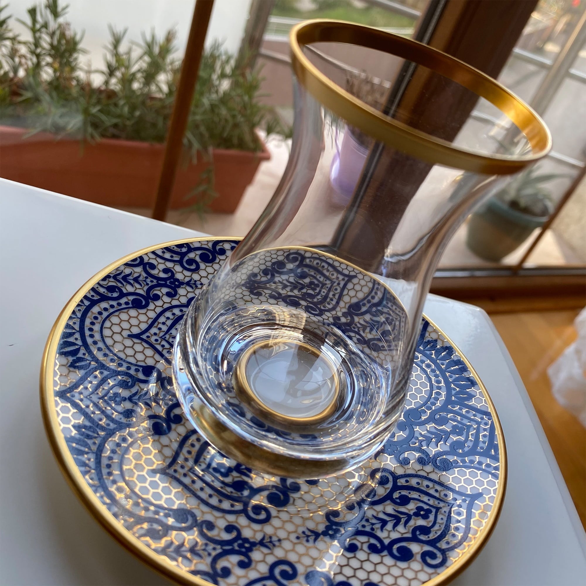 Gold Misbah Moroccan Tea Glass (Tall) — Maison Midi