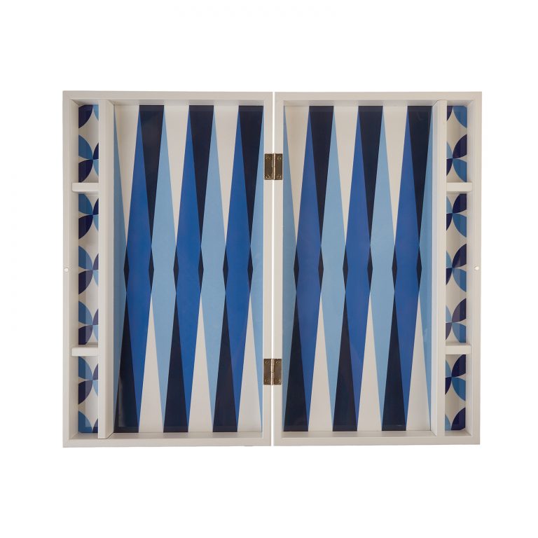 Elegance Navy Backgammon Set