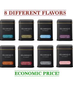 Selamlique Turkish Coffee Series, 8 Different Flavored, Turkish Coffee Flavored Set