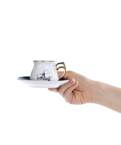 12 Pcs Emsan Yeditepe Luxury Porcelain Turkish Coffee Set