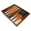 Black Color Leather & Wood Luxury Backgammon Set