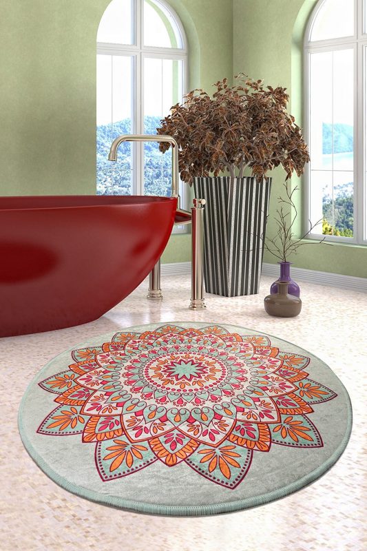 Royal Colorful Bath Carpet, Kids Room Rug 100 cm
