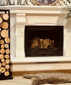 Decorative Fireplace Metal Wood Rack, Firewood Holder, Vertical Firewood Rack, Firewood Storage