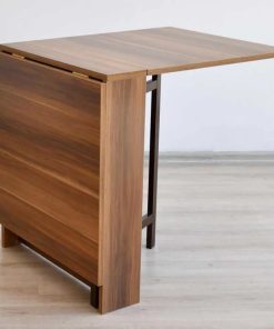 Walnut Folding Dining Table, Foldable Portable Kitchen Desk