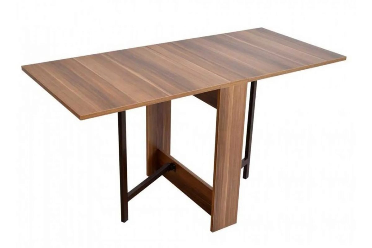 Walnut Folding Dining Table, Foldable Portable Kitchen Desk ...