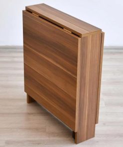 Walnut Folding Dining Table, Foldable Portable Kitchen Desk