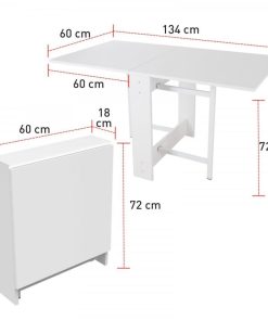 Folding Dining Table, Foldable Portable Kitchen Desk