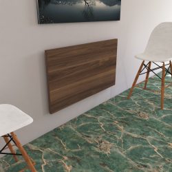 Walnut Color Space Saver Folding Floating Desk, Wooden Folding Table, Wall Mount Study Desk, Murphy Desk, Home Office Desk