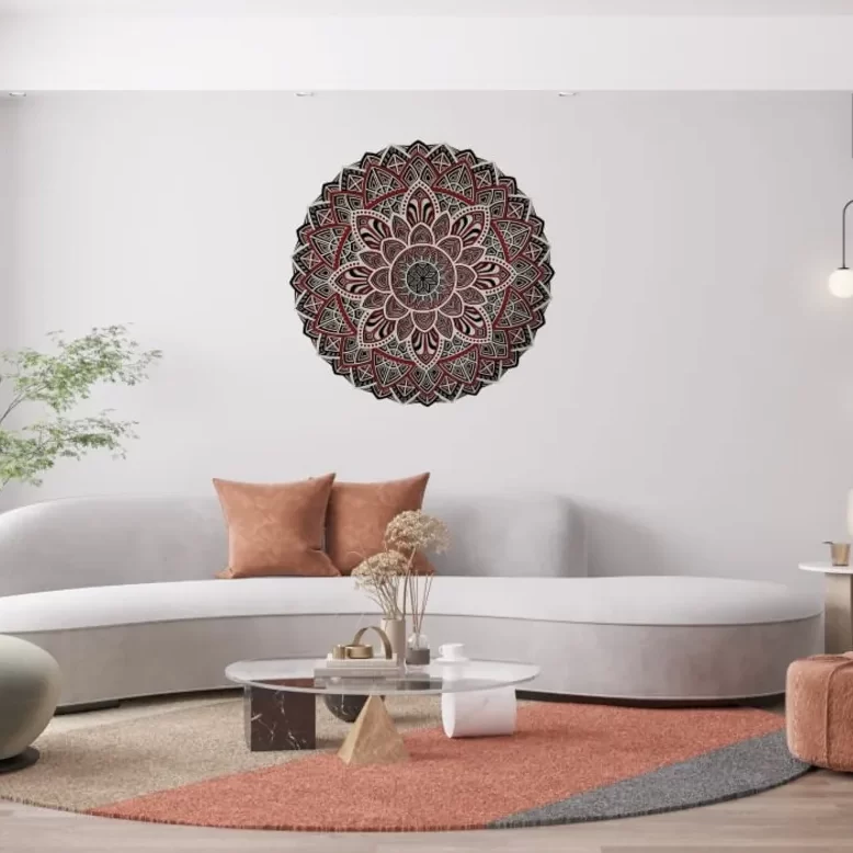 8 Layer Lotus Flower Mandala Wall Art Design Wall Decor 3D Art Laser Cut -  Traditional Turk