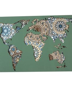 8 Layer World Map Mandala Wall Art Design Wall Decor 3d Painting Laser Cut