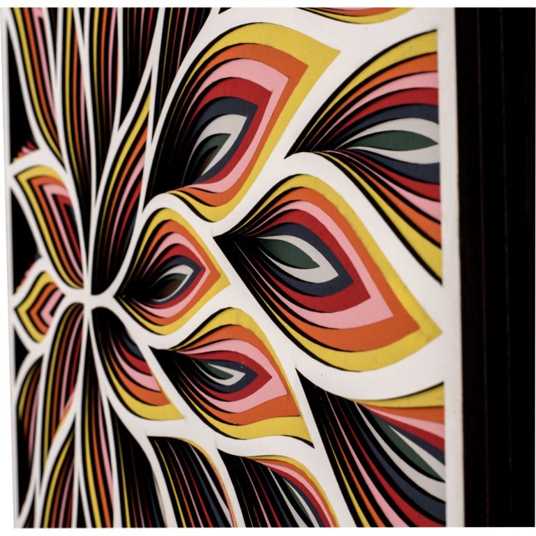 9 Layer Floral Color Harmony Mandala Wall Art Design Wall Decor 3D Painting Laser Cut
