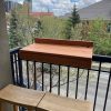 Balcony Bar Table, Balcony Table, Patio Bar, Railing Table, Wooden Stand Table, Outdoor Bar Table, Natural Wood Table