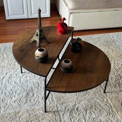 Baroque Zigzag Center Table, Living Room Table, Coffee Table