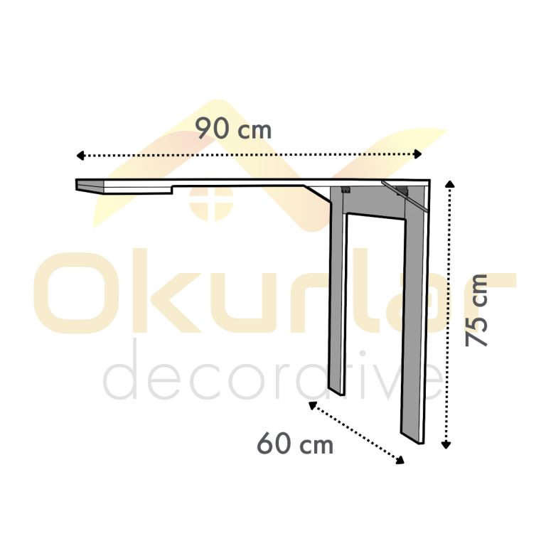 Wall Mounted Folding Table, Murphy Table, Floating Table, Space Saving Table