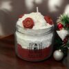 Rose Accented Vanilla Scented Glitter Decorative Candle