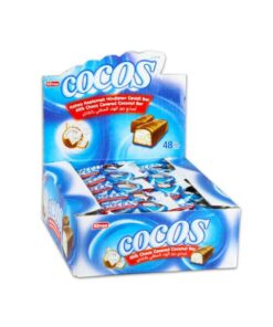 Elvan Cocos Milk Chocolate Covered Coconut Bar in Box 10 gr (0.35oz) – 48 Pieces