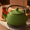 Turkish Linden-Sümbül Cast Iron Teapot (Pistachio Green)-750ml – Bambum