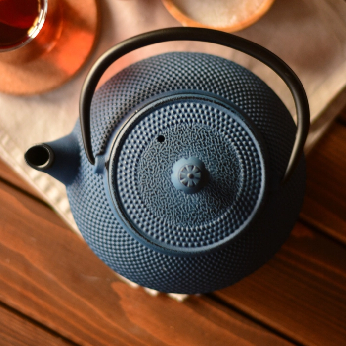 Turkish Linden-Sümbül Cast Iron Teapot (Blue)-750ml – Bambum - Image 2