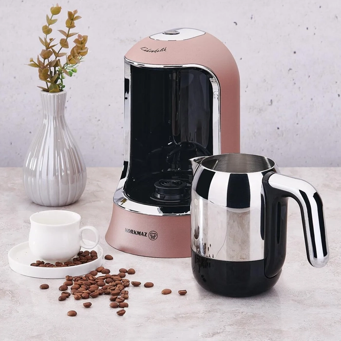 Turkish Electric Coffee Maker-Rosegold-Korkmaz - Image 2