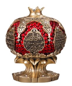 Alternative view of Turkish Crystal Stone Pomegranate Model Gift Gold Yellow Trinket (Abundance-Ant Prayer)