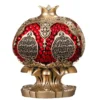 Turkish Crystal Stone Pomegranate Model Gift Gold Yellow Trinket (Abundance-Ant Prayer)